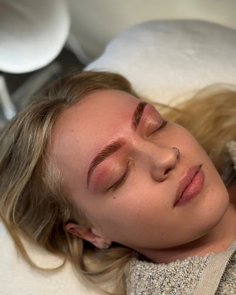 Laminated and shaped brows by Wild Honey Salon