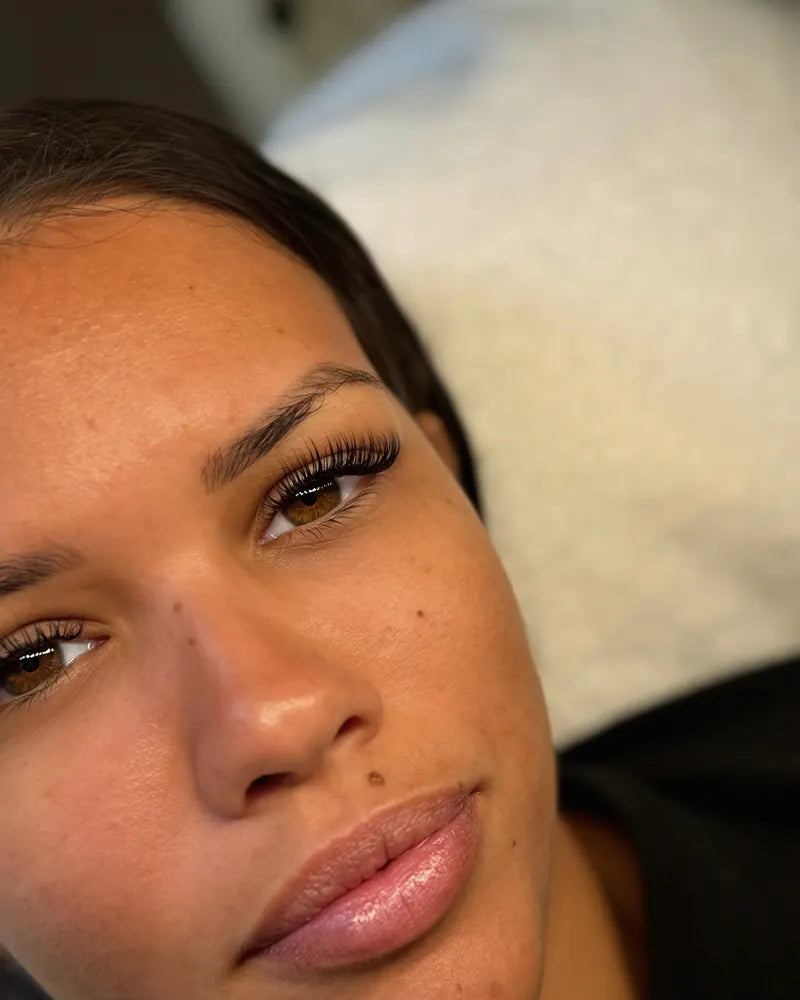 Custom wispy lash set by Wild Honey Salon